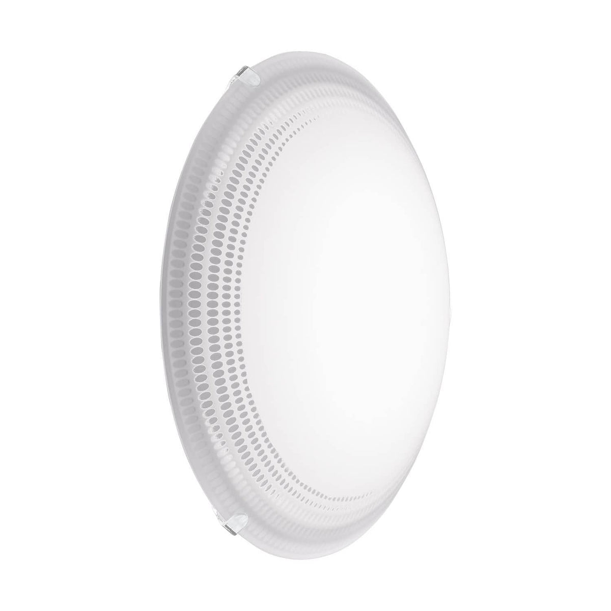 Applique murale Magitta 1 blanche et transparente, verre, Ø 25 cm