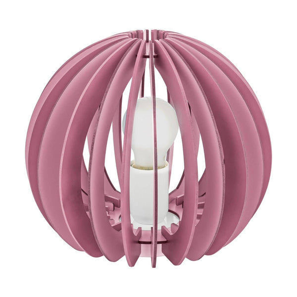 Lampe à poser Fabella bois et rose