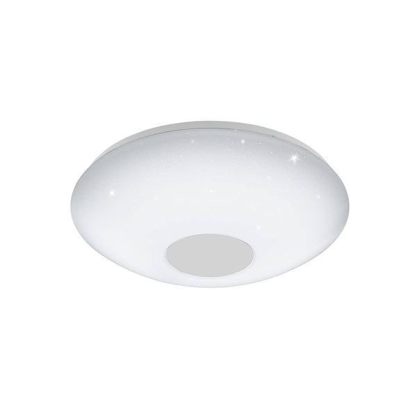 Plafonnier Voltago 2 blanc, cristal, Ø 30 cm