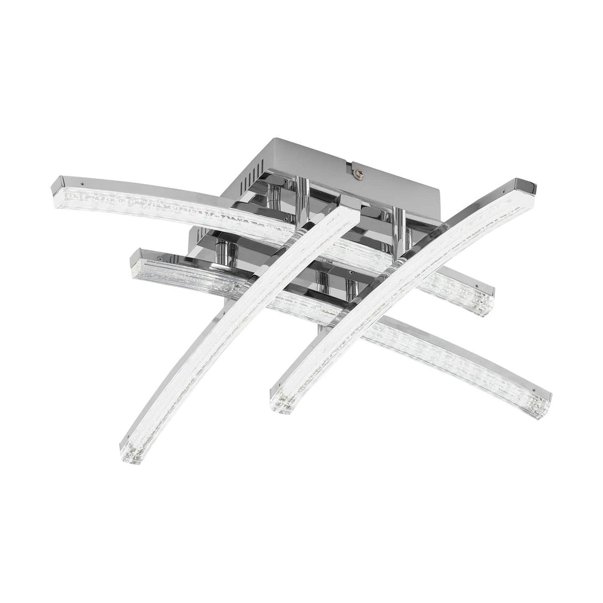 Plafonnier Pertini aluminium, L 35 cm