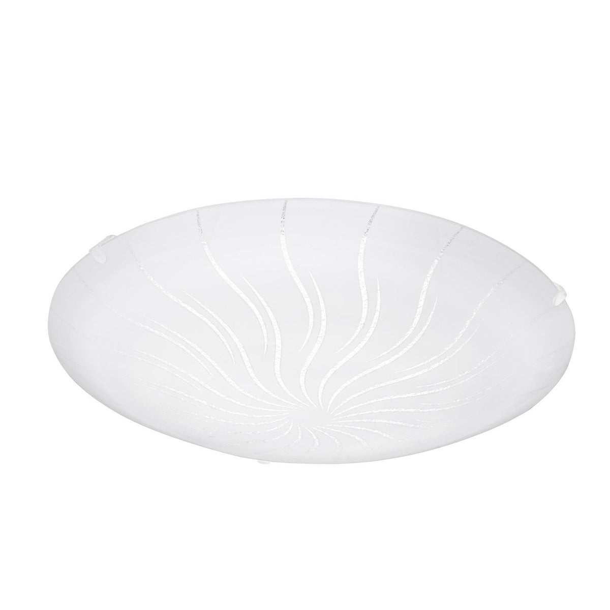 Plafonnier Margitta 1 blanc et transparent, verre, Ø 31,5 cm