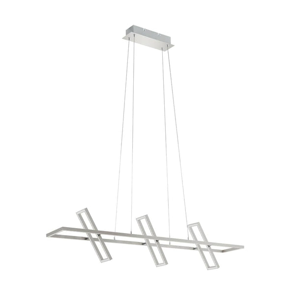 Suspension Tamasera nickel et blanche (96816)