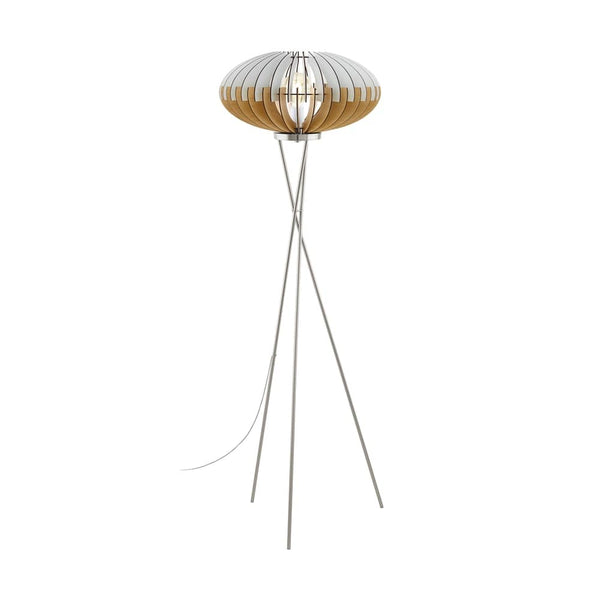 Lampadaire Sotos nickel et bois