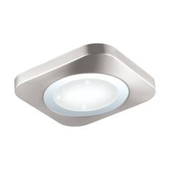 Plafonnier Puyo-s nickel satiné, L 30 cm