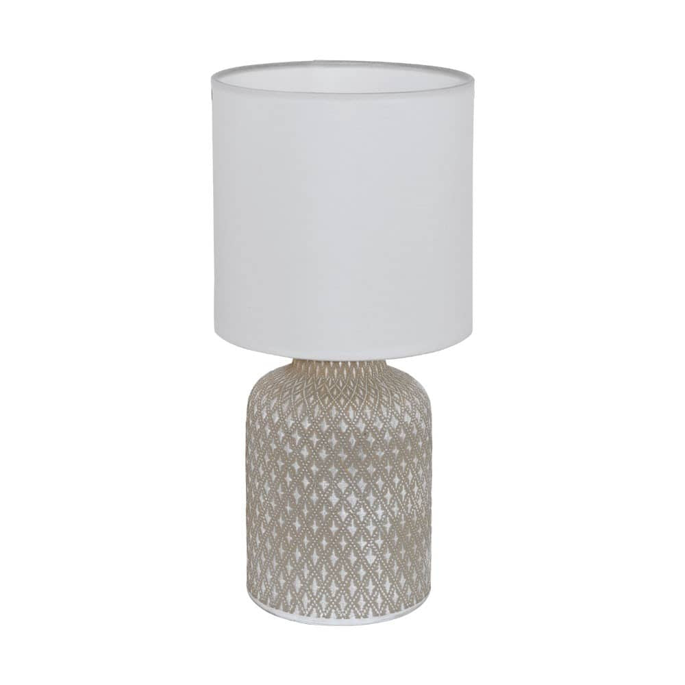 Lampe à poser Bellariva grise, céramique