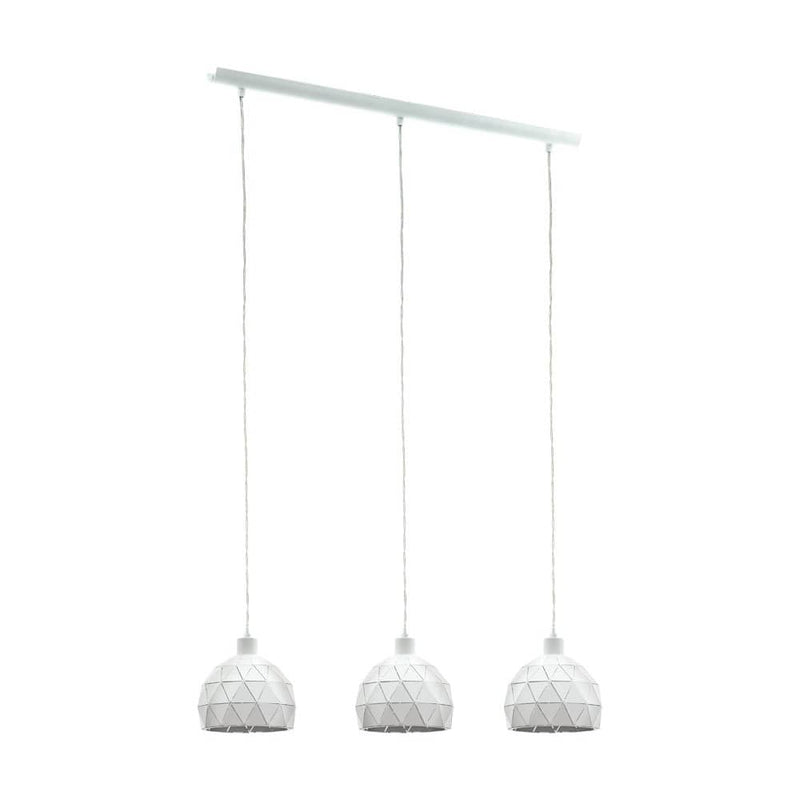 Suspension Roccaforte 3 lumières blanche