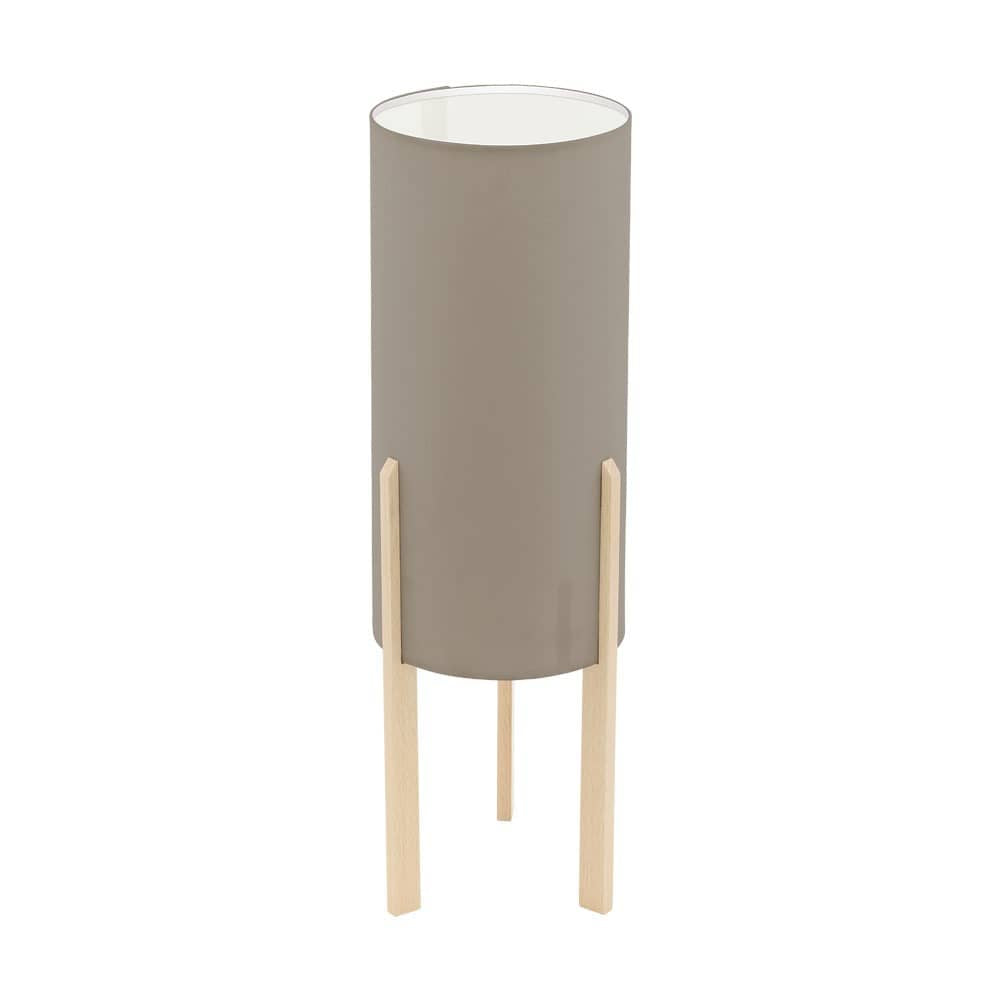 Lampe à poser Campodino taupe, bois