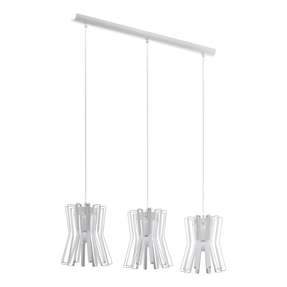 Suspension Locubin 3 lumières blanche