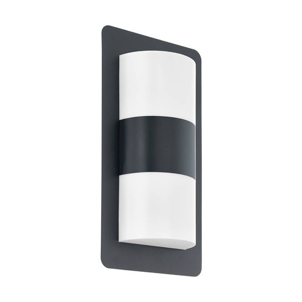 Applique extérieure Cistierna anthracite et blanche