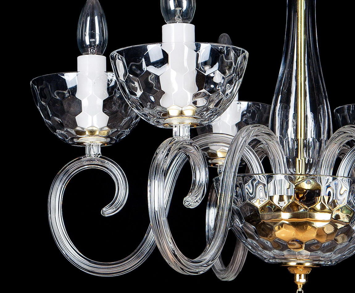 Lustre en verre transparent EL225607