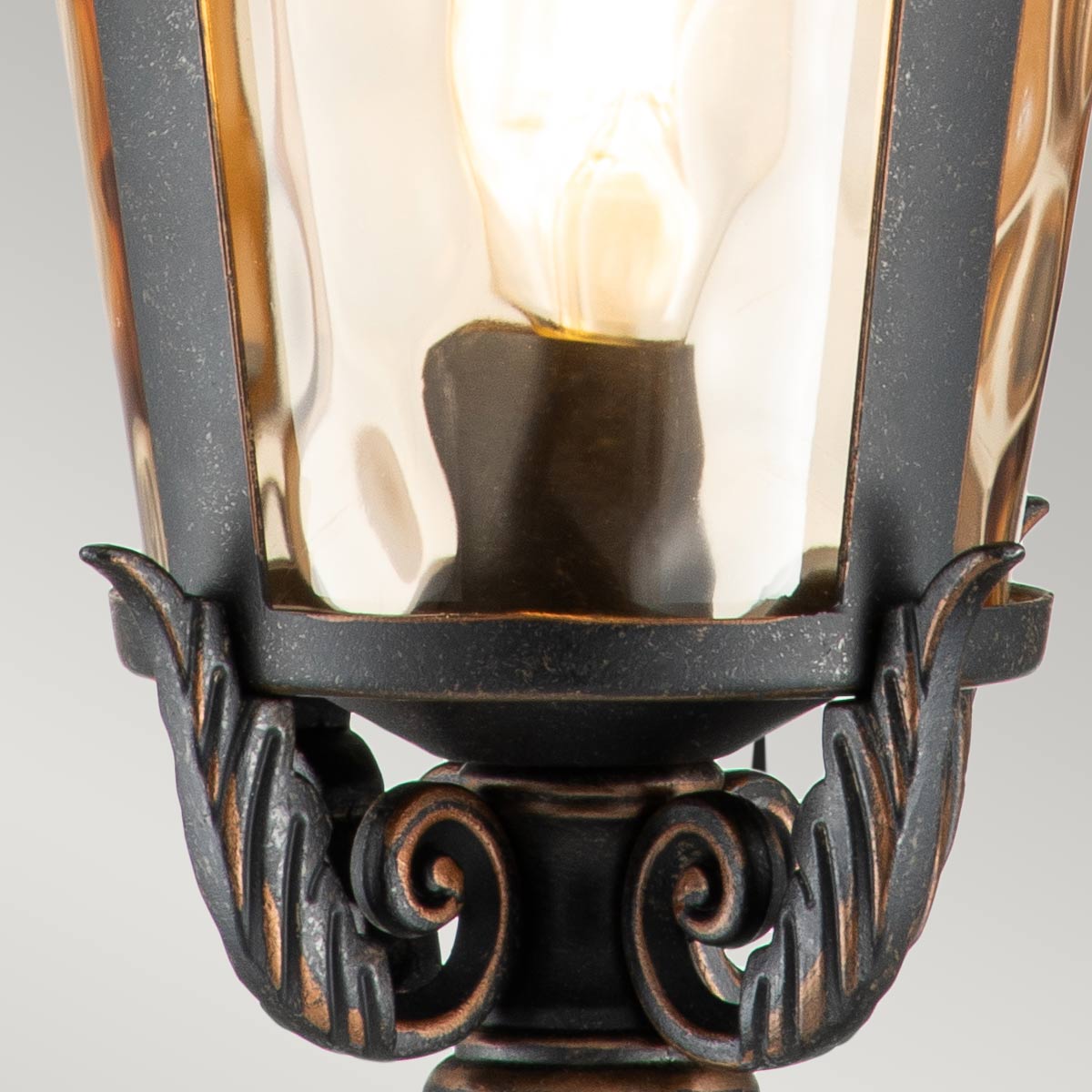 Applique extérieure Baltimore bronze, verre, H 69 cm