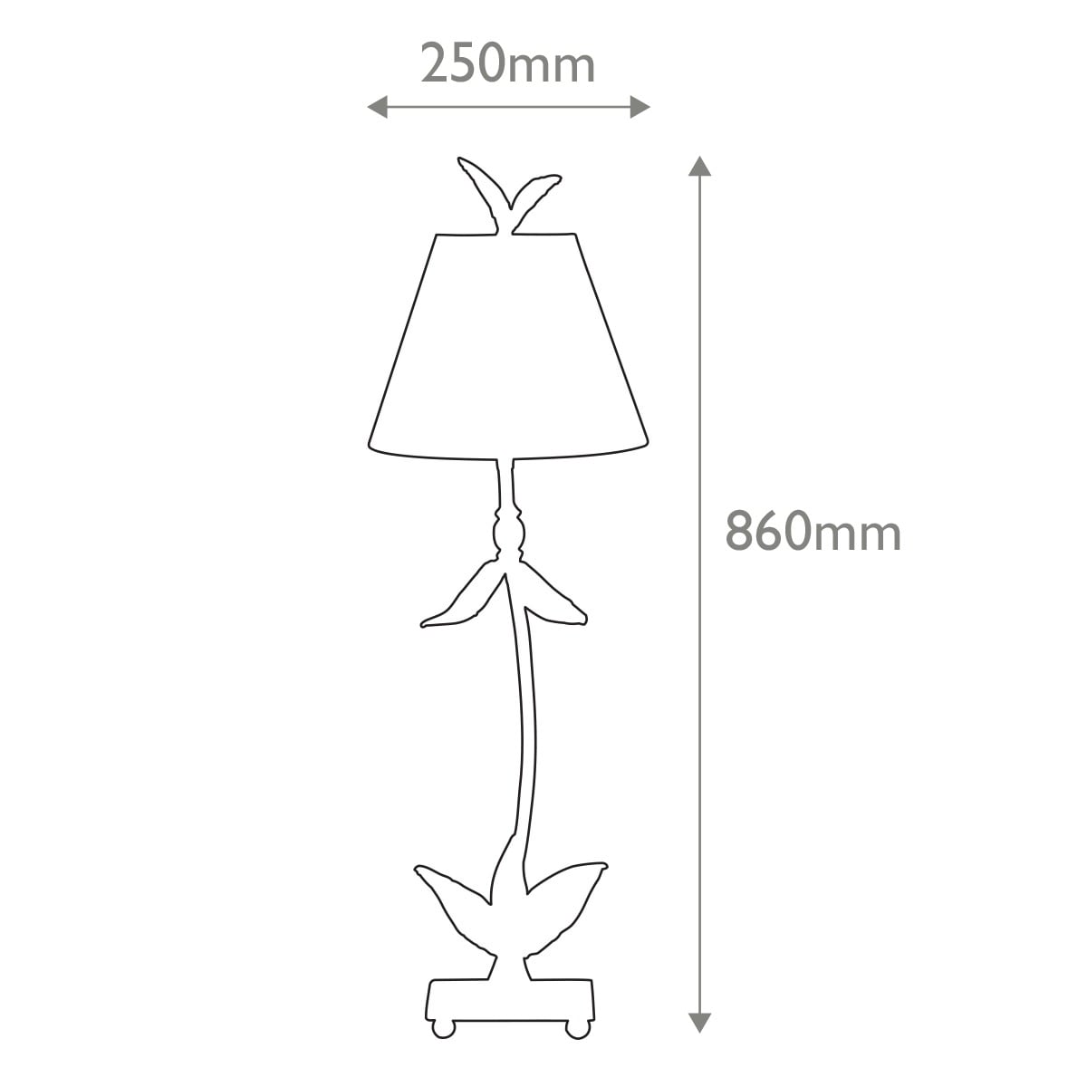 Lampe à poser Red Bell argentée