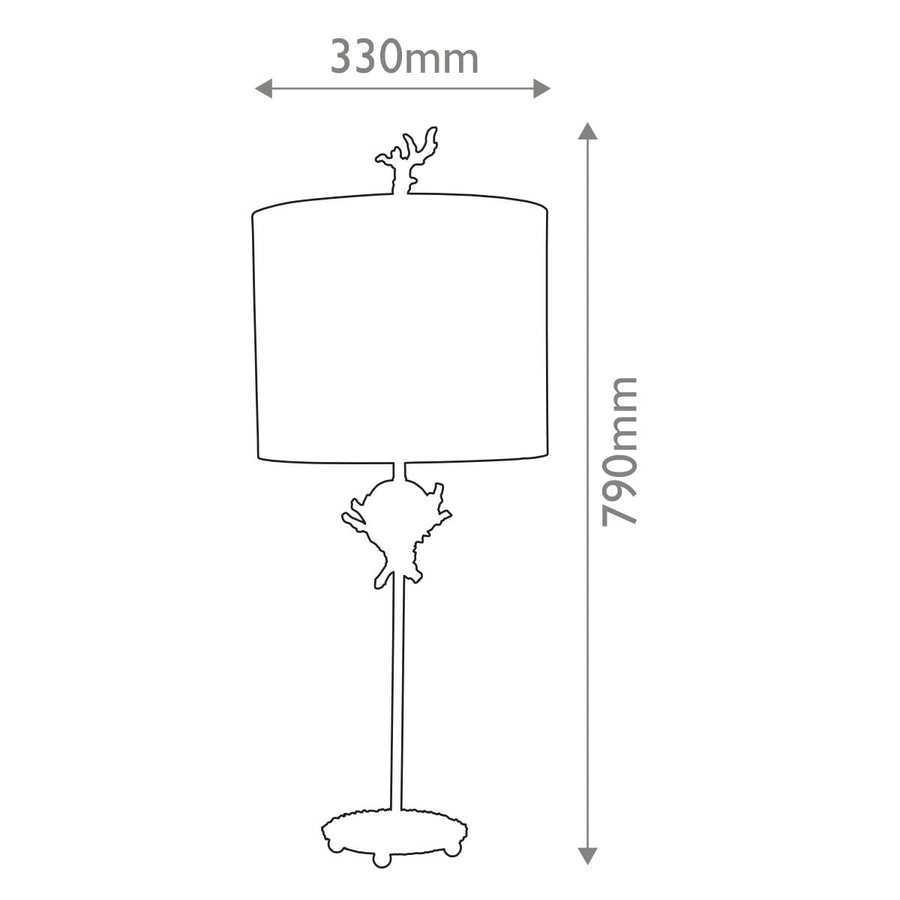 Lampe à poser Trellis argentée
