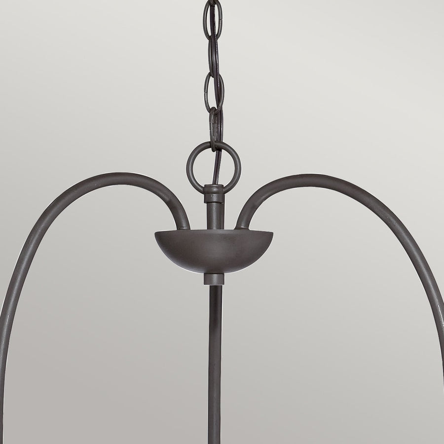 Détail du sommet avec chaîne, anneau et coupelle en métal bronze