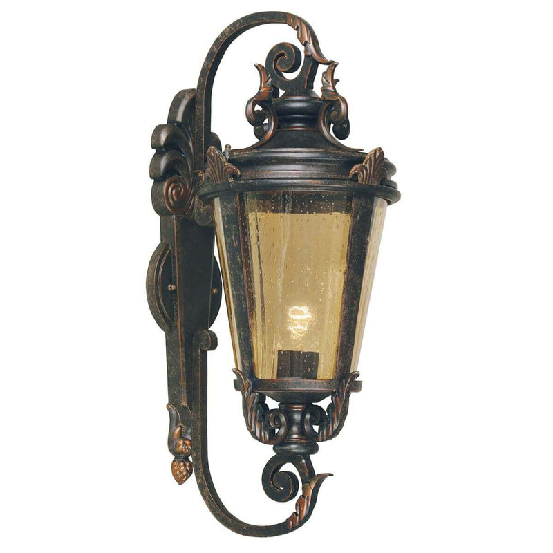 Applique extérieure Baltimore bronze, verre, H 69 cm