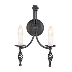 Applique murale Belfry 2 lumières noire