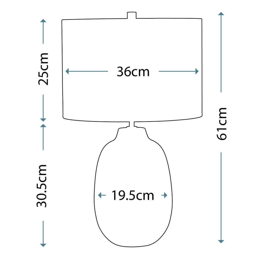 Lampe à poser Chelsfield verte et blanche, céramique