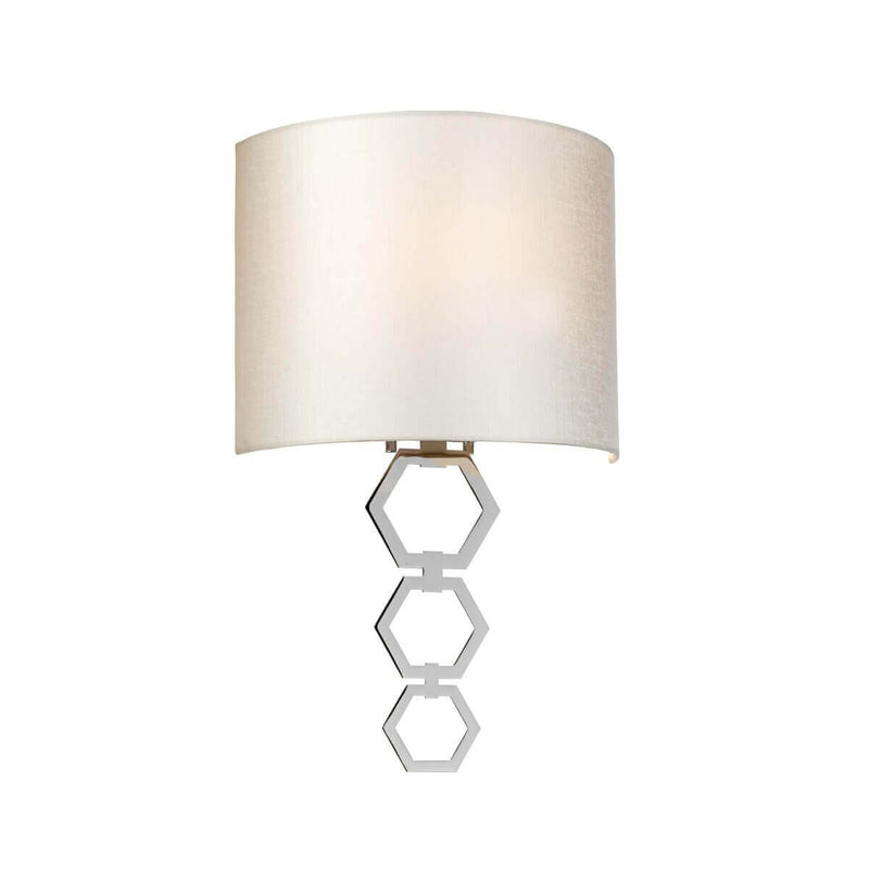 Applique murale Clark chromée et crème (CLARK-MEDIUM-PC)
