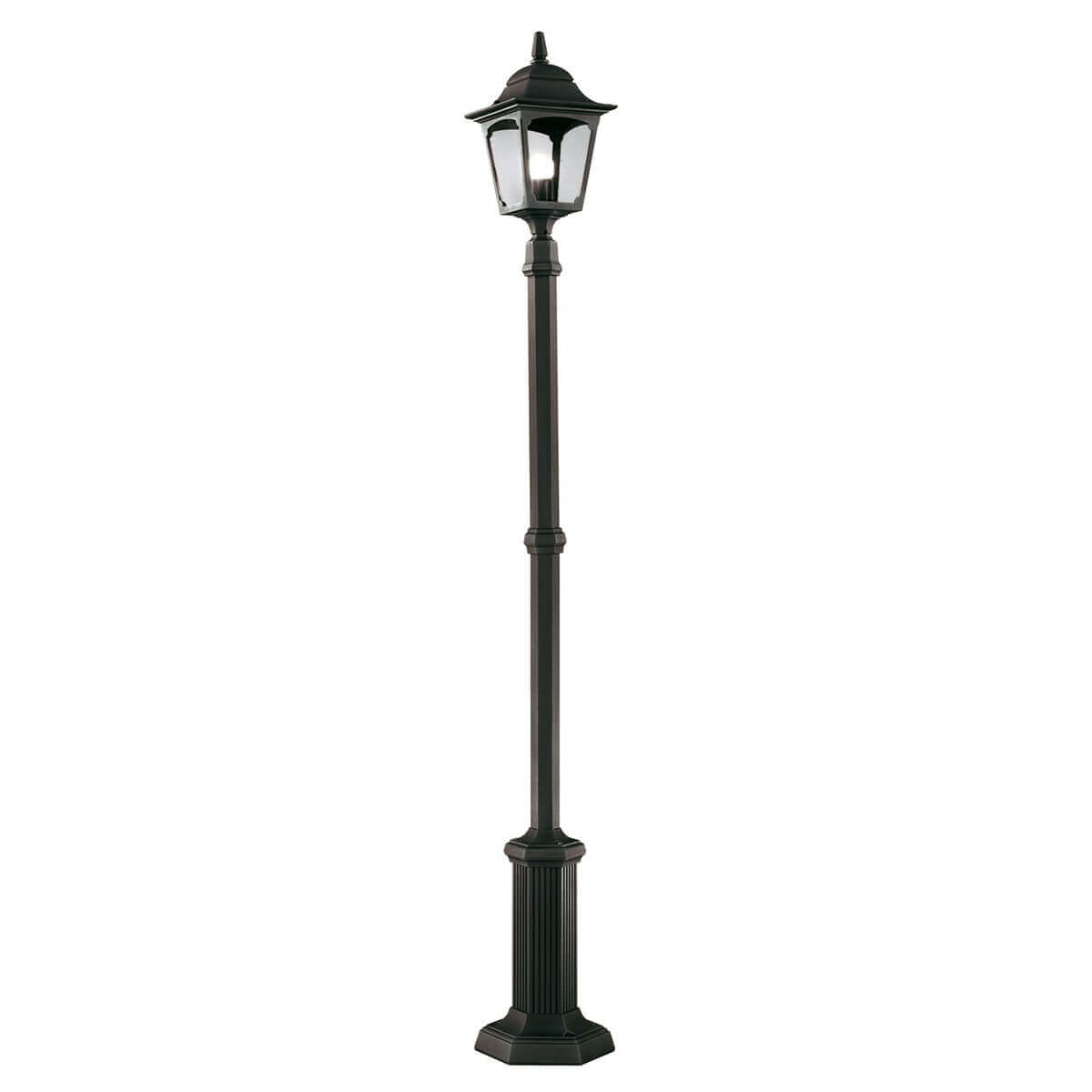 Lampadaire extérieur Chapel noir, verre, H 179 cm