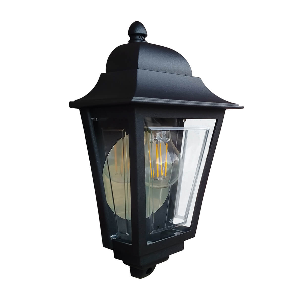 Applique extérieure Deco Lane noire, verre