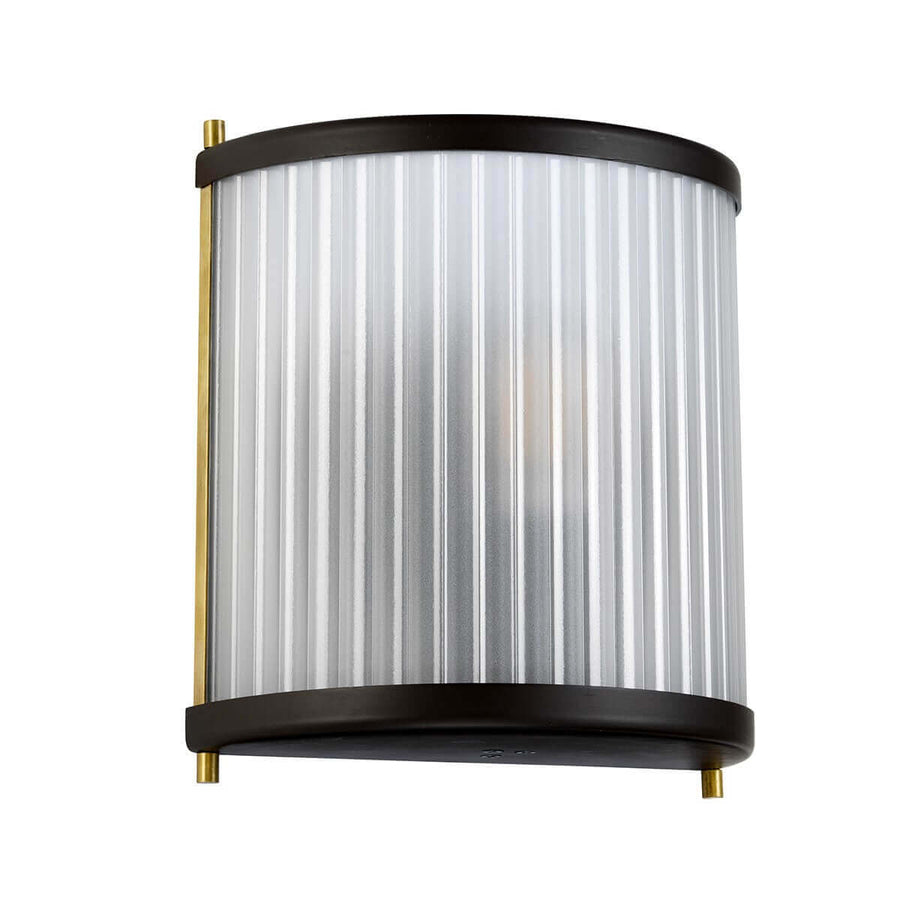 Applique murale Corona bronze et marron foncé, verre