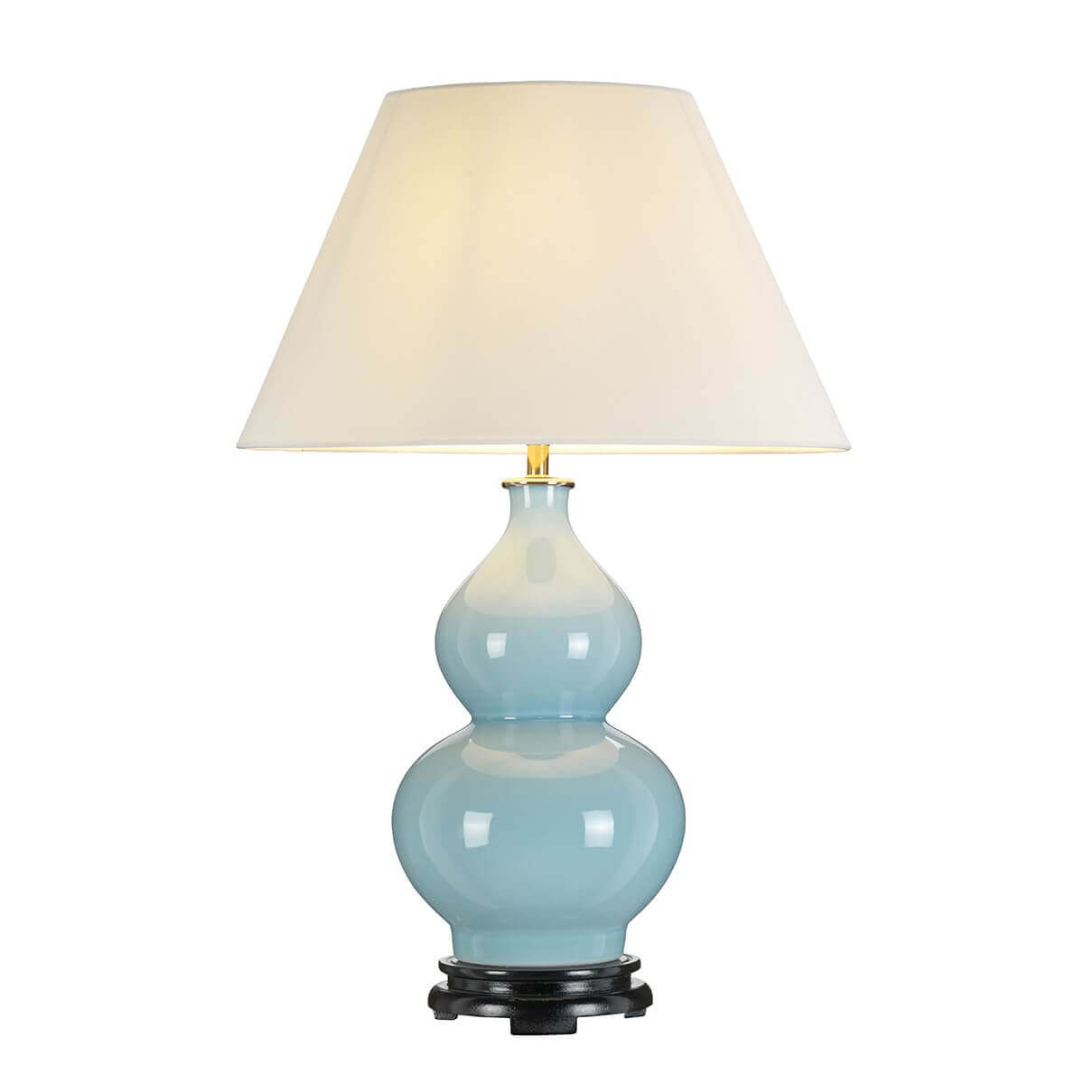 Lampe à poser Harbin bleu et grise, céramique