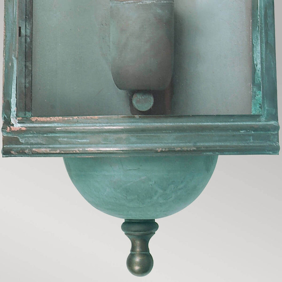 Applique extérieure Downing Street verte, verre