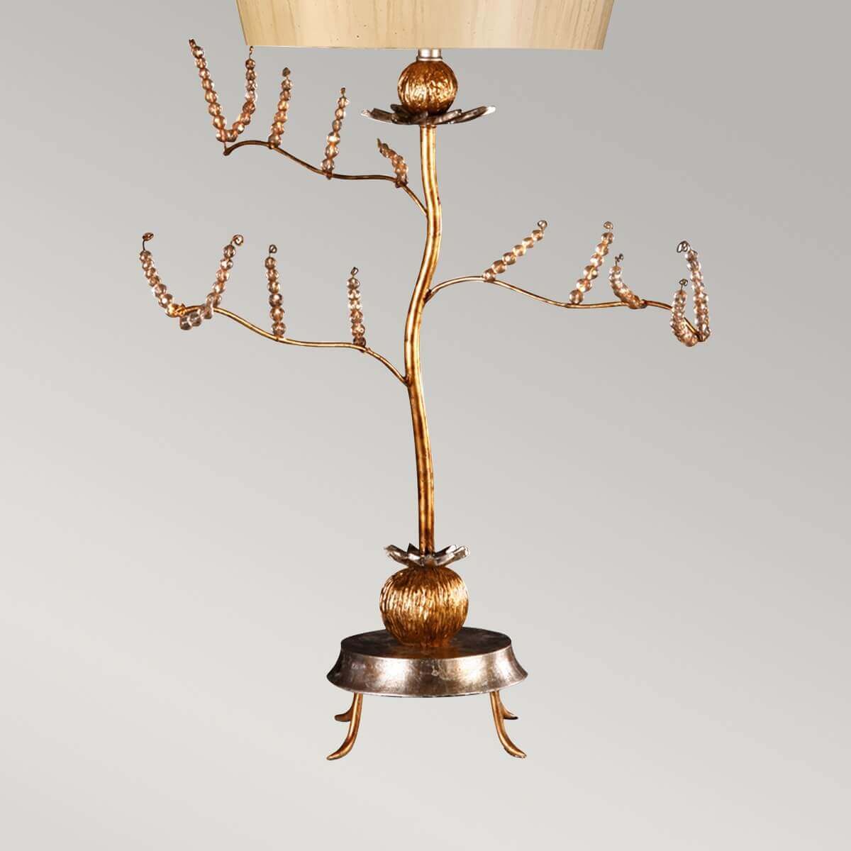 Lampe à poser Kristal dorée et grise