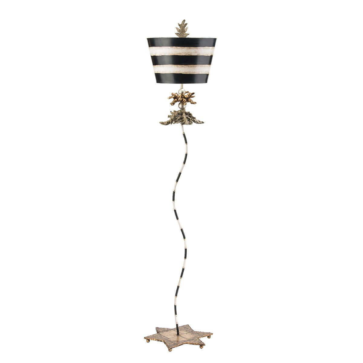 Lampadaire South Beach doré et noir