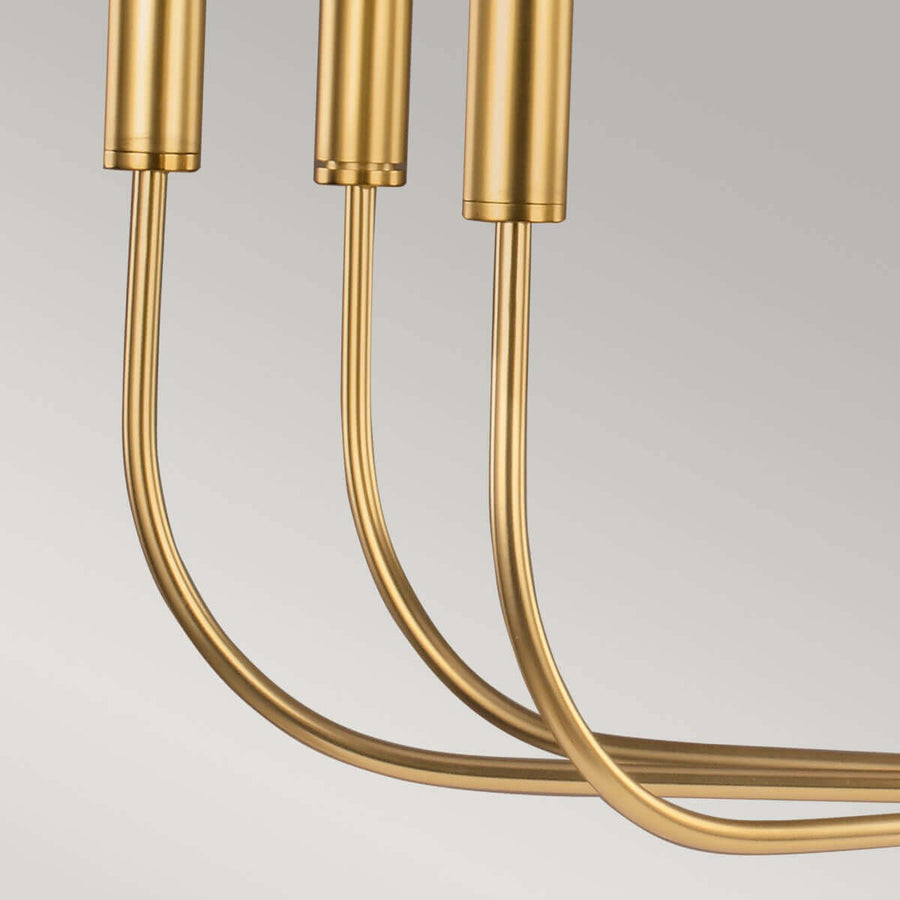 Lustre Brianna 9 lumières laiton