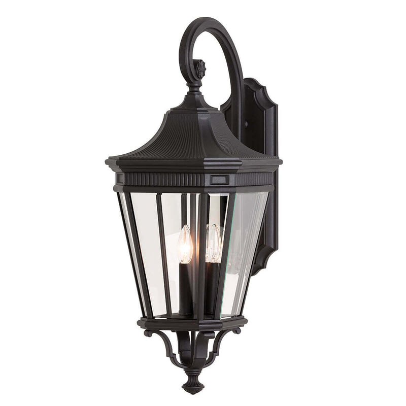Applique extérieure Cotswold Lane 3 lumières noire, verre