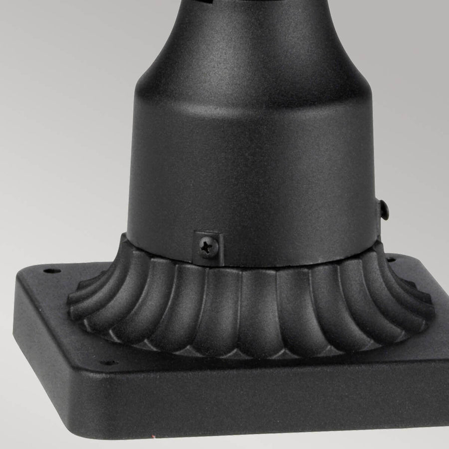 Lampadaire extérieur Cotswold Lane 3 lumières noir, verre, H 78 cm