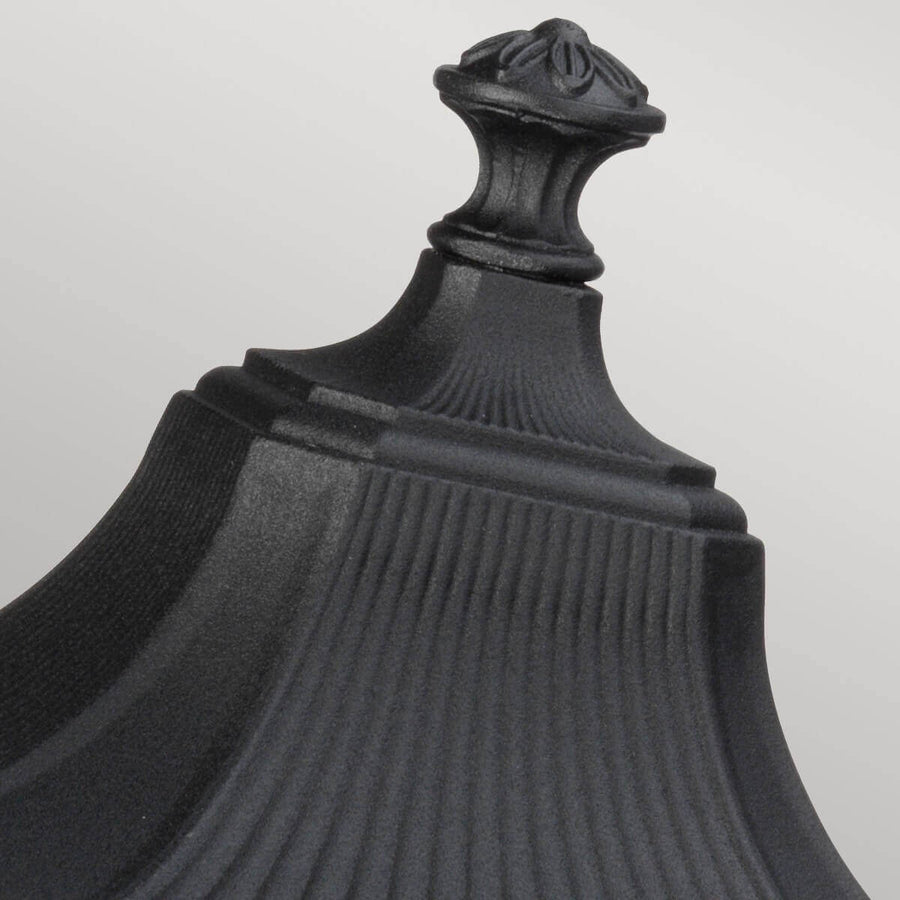 Lampadaire extérieur Cotswold Lane 2 lumières noir, verre, H 54,4 cm