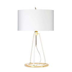 Lampe à poser Ferrara blanche et dorée
