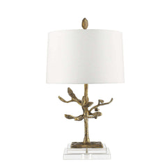 Lampe à poser Audubon Park dorée et crème