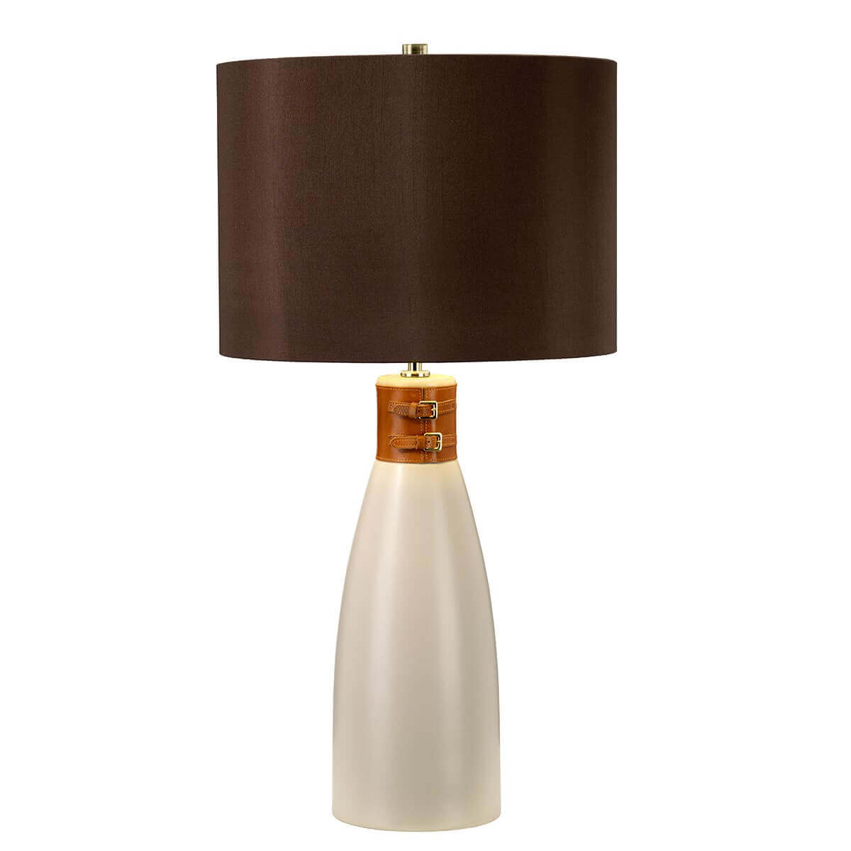 Lampe à poser Hammersmith taupe et marron, céramique