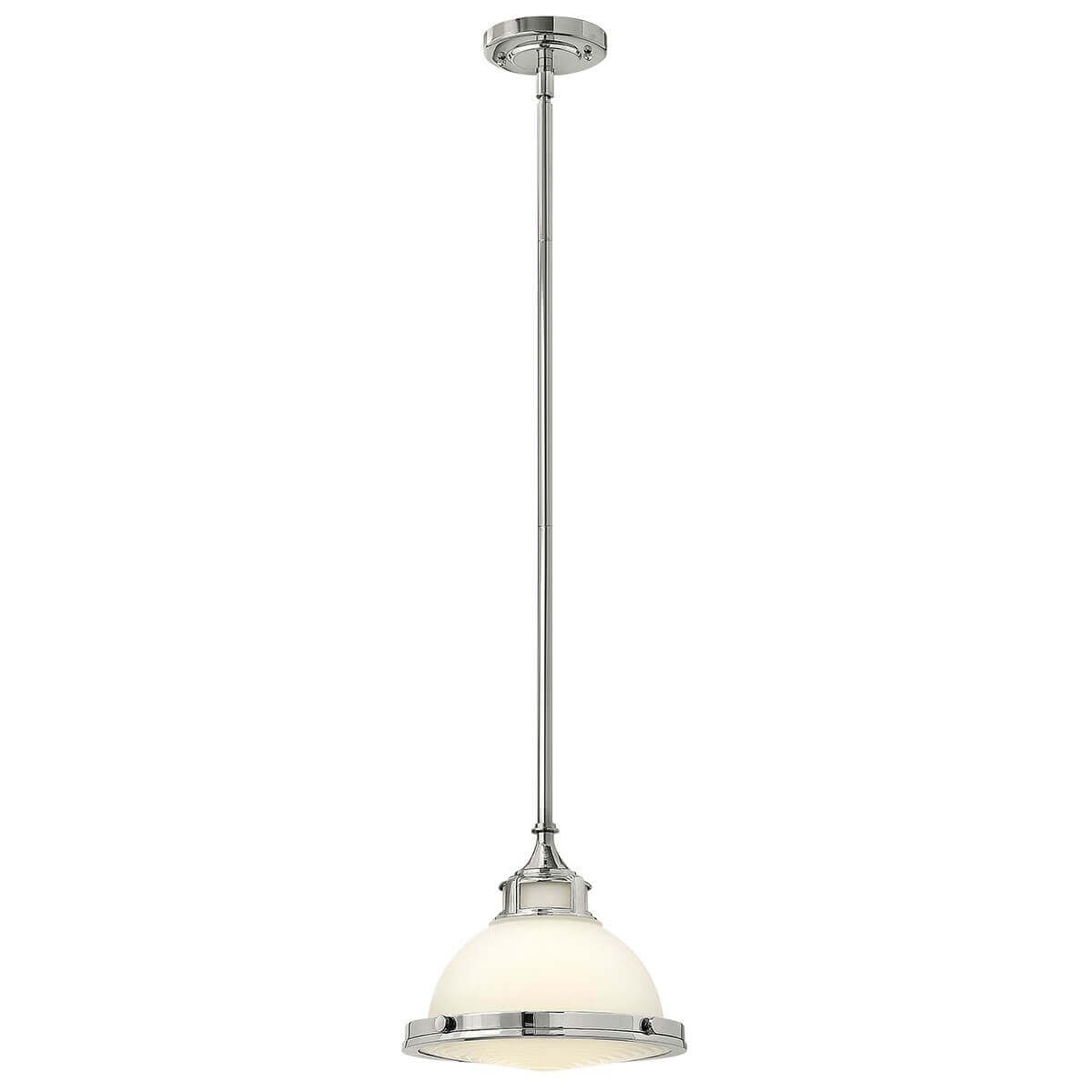 Suspension Amelia chromée, verre, Ø 29,2 cm
