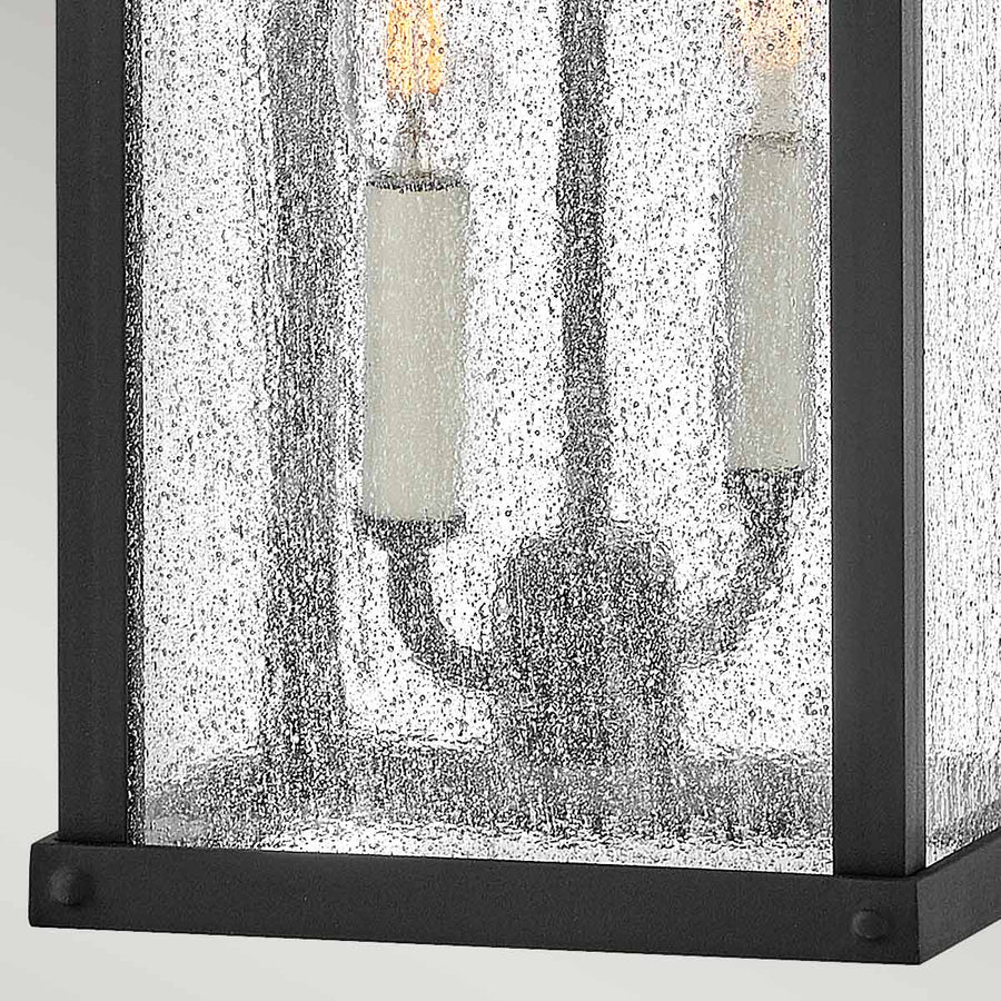 Applique extérieure Beacon Hill 2 lumières noire, verre, H 58,4 cm