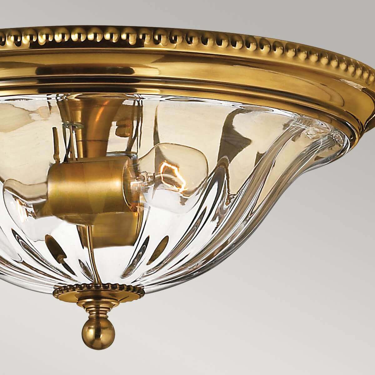 Plafonnier Cambridge 2 lumières laiton