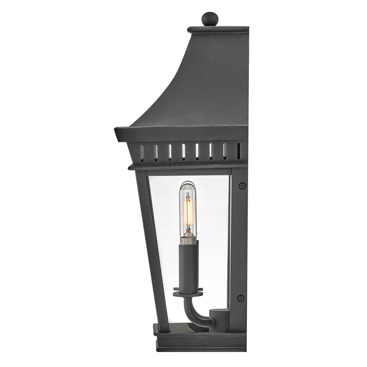 Applique extérieure Chapel Hill 2 lumières noire, verre