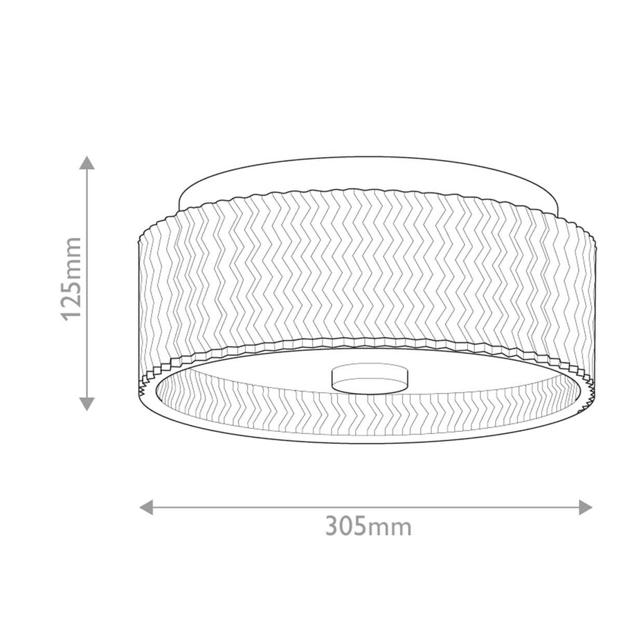 Plafonnier Elle 2 lumières chromé, verre