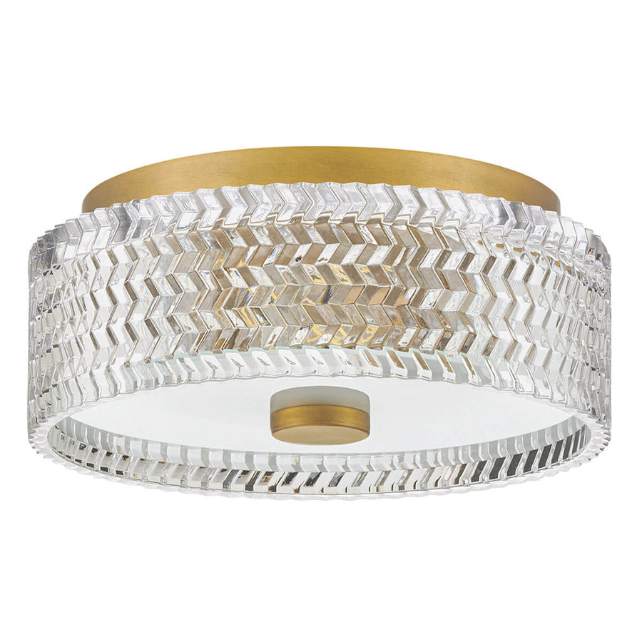 Plafonnier Elle 2 lumières laiton, verre