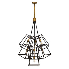Lustre Fu Lighton 7 lumières bronze