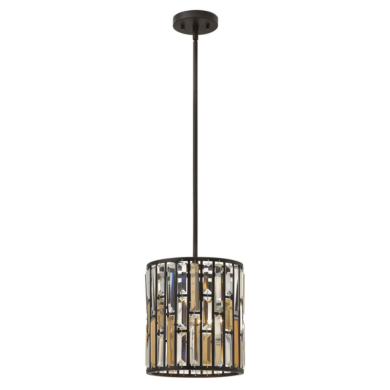 Suspension Gemma bronze, cristal