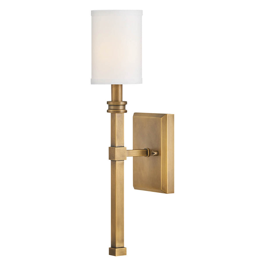 Applique murale Moore laiton et crème, verre