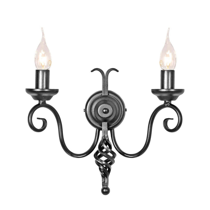 Applique murale Harlech 2 lumières noire