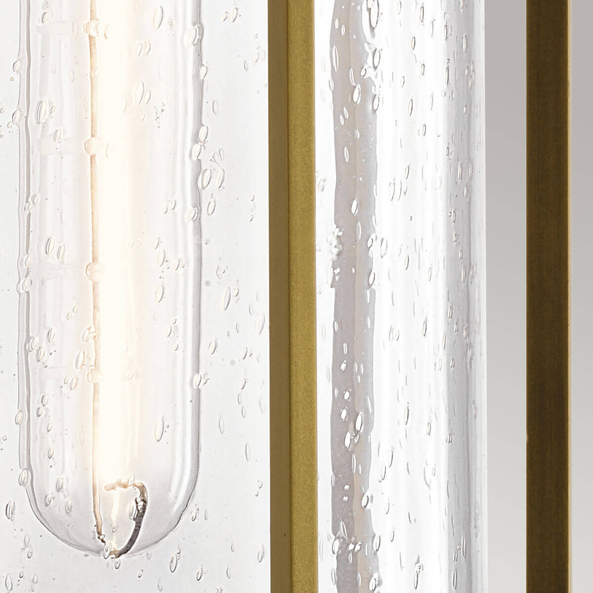 Applique extérieure Camillo bois et laiton, verre