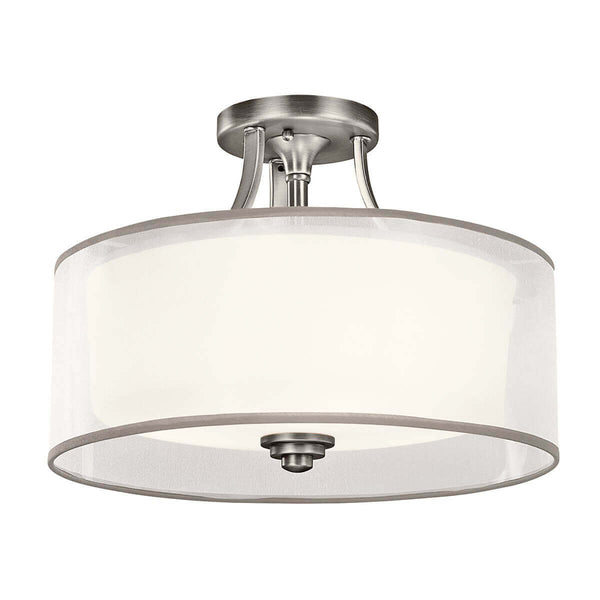 Plafonnier Lacey 3 lumières blanc, verre
