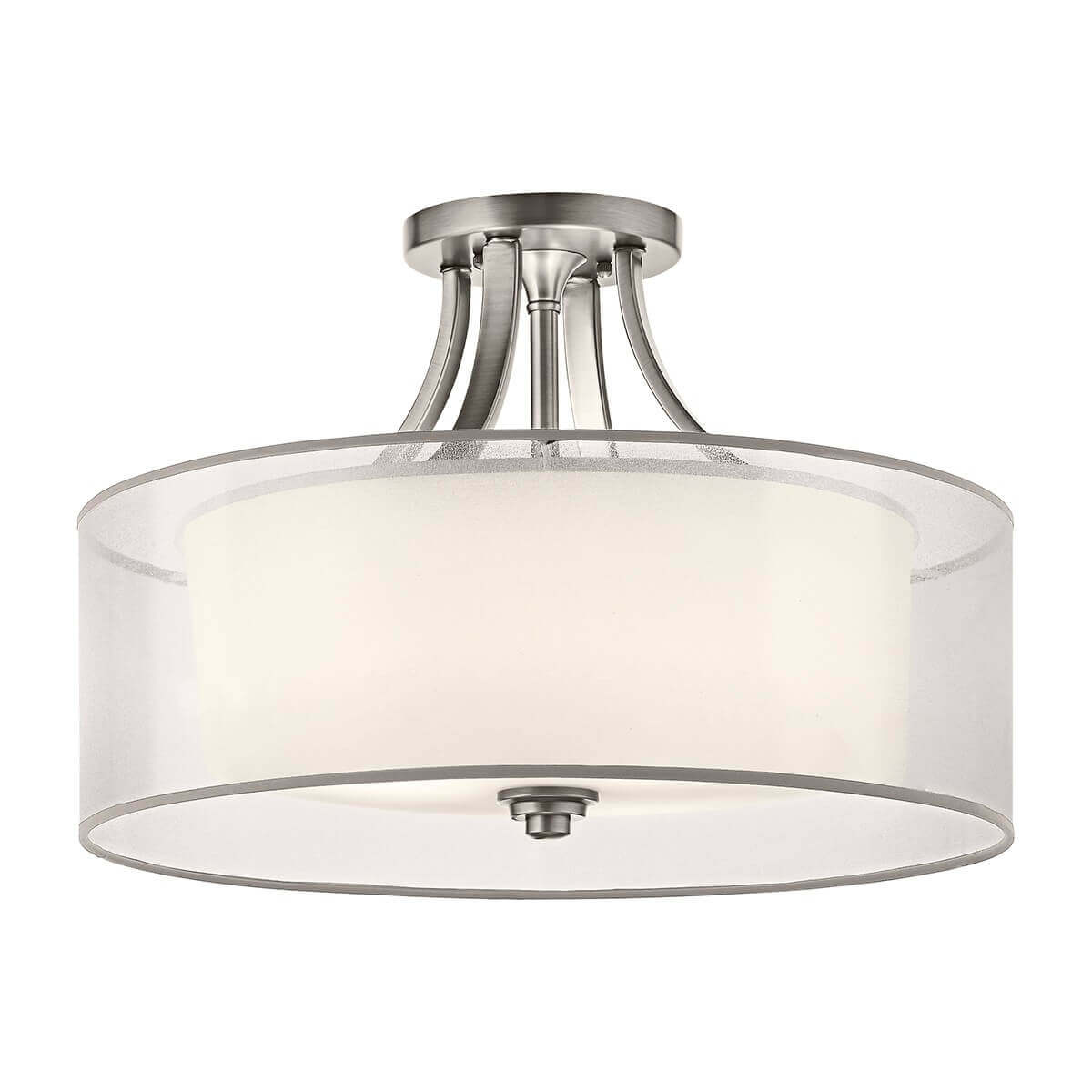 Plafonnier Lacey 4 lumières blanc, verre