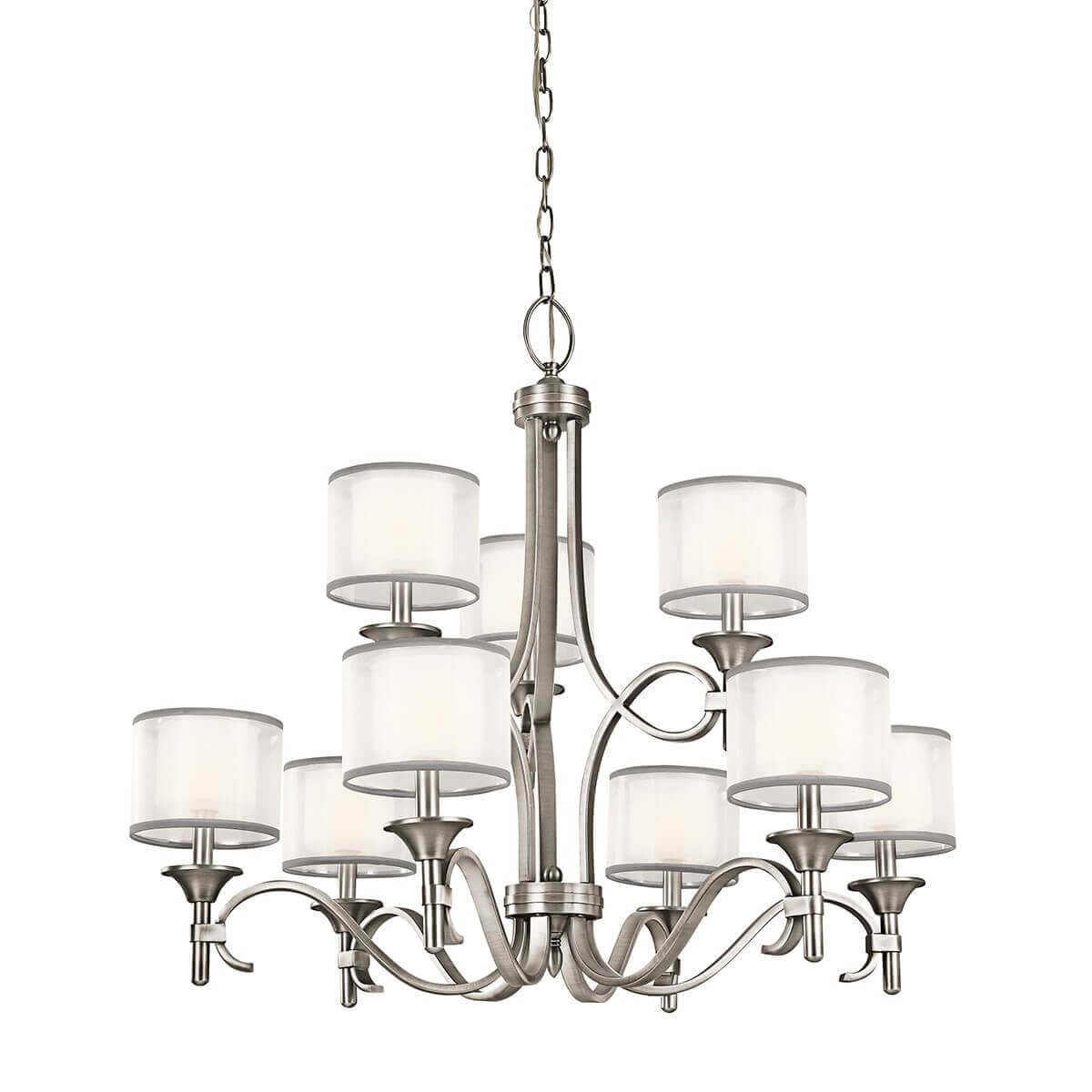 Lustre Lacey 9 lumières blanc, verre